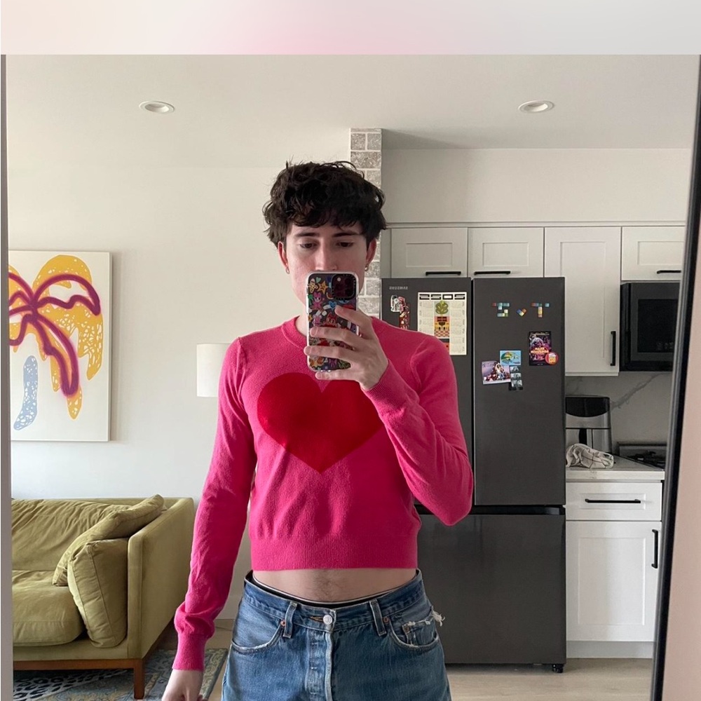 Pink Heart Sweater